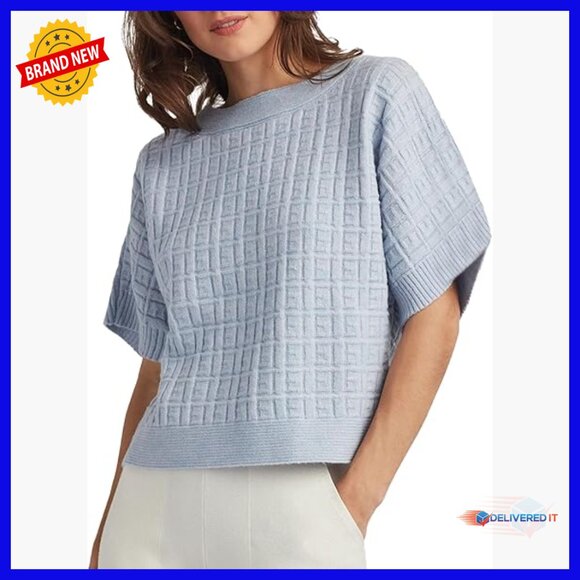 Women's Crew Neck 3/4 Sleeve Tunic Pullover Top Lightweight Knit Blouse